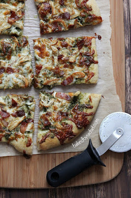 Bacon-Basil Pesto and Chicken Pizza